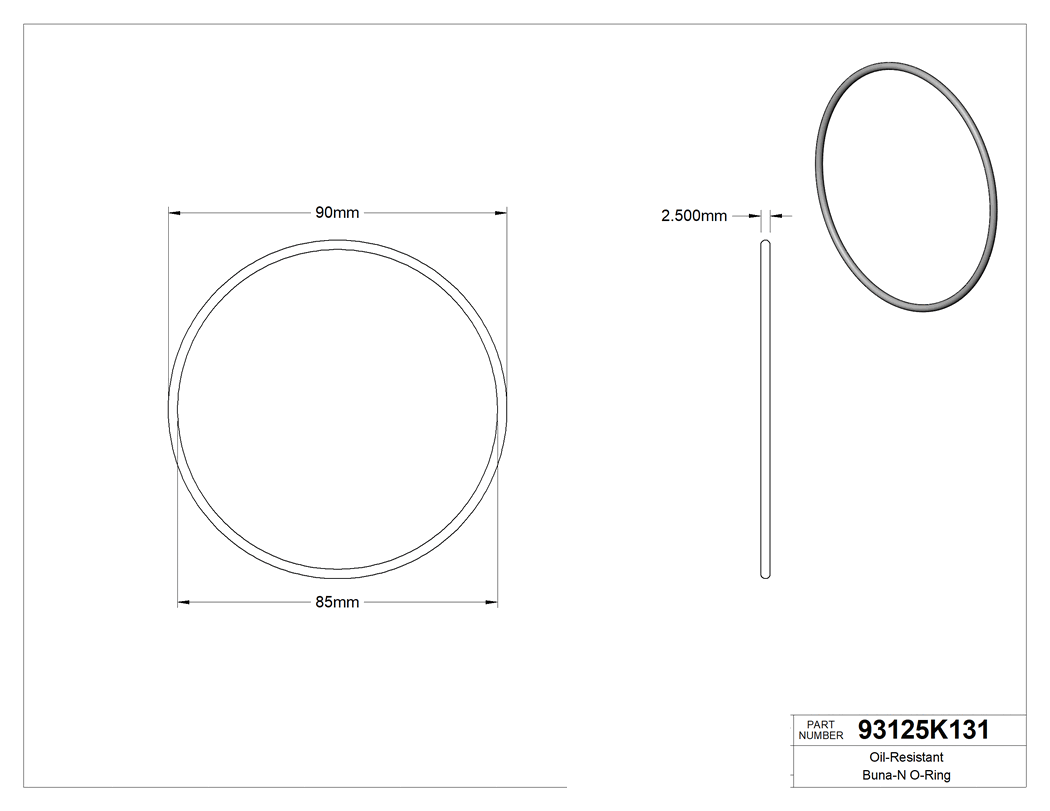 Technical drawing - 93125K131